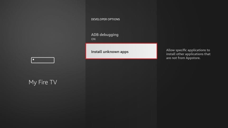 Amazon Fire TV Stick: Deschide Install Unknown Apps